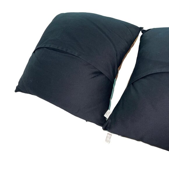 Atomic Livin Home Com Brown Set of 2 Pillow Cover With Pillow Inserts Retro Tiki - Picture 5 of 8